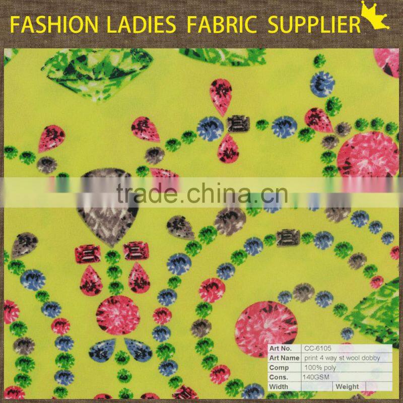 100%poly rayon print fabric digital print fabrics rayon challis fabric