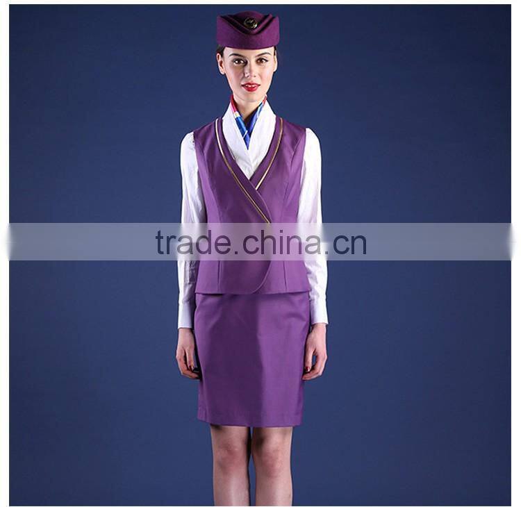 New Design Fashion Airline Uniform Airline Stewardess