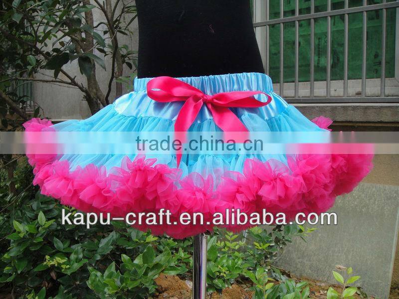 Top quality summer pettiskirt baby cloth chiffon ruffle tutu skirt girls clothing short skirt in stock