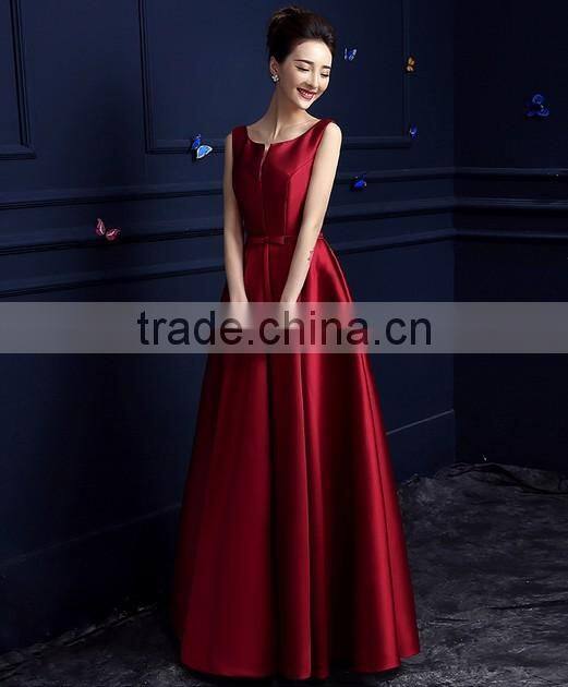 one piece designer satin long wholesale evening dress