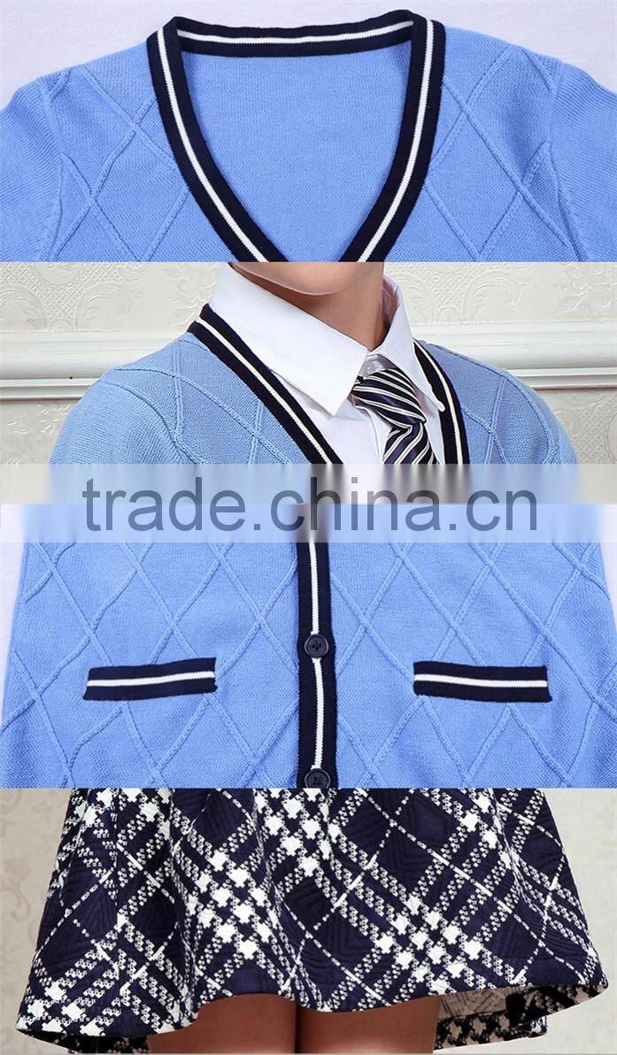 2017 new design Factory Price High Quality Children Primary School Uniform