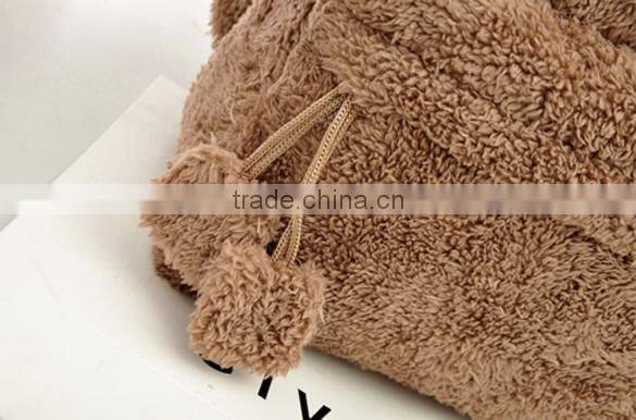 2014 Women's Young Cute Plush Bag Backpack College Campus Book Bear Backpack SV010095#