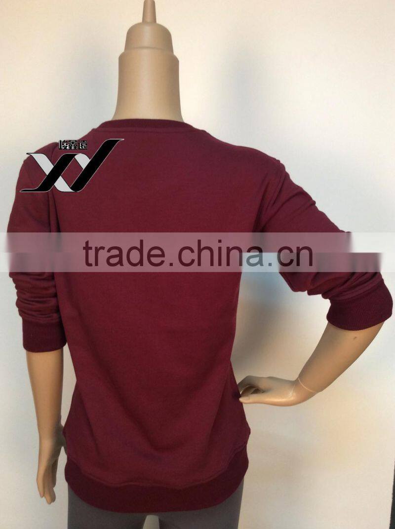 fashion bar code printed women long sleeve sweatshirt without hood