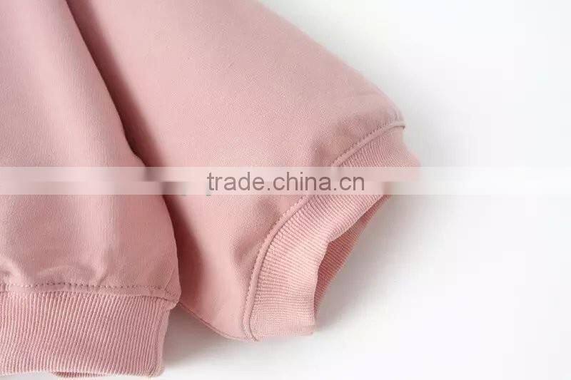 2016 wholesale womens hoodies plain pullover with adjustable drawstring