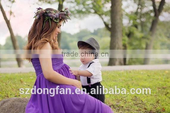 Wholesale Maternity Clothing In Alibaba Purple Split Chiffon Lace Maternity Gown Dress Maternity Photo Props