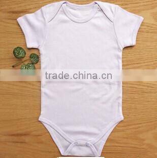 2015 Hot Sale Newborn Baby Romper Short Sleeve 100% Cotton Bodysuit