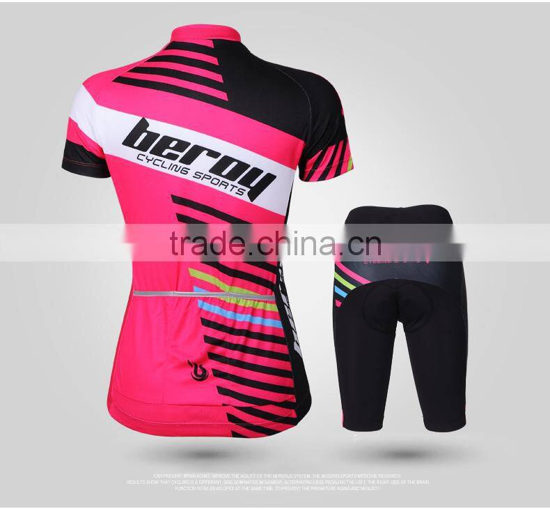 BEROY Coolmax Compression Bicycle Cycling Clothing, Women Cycling Short Jersey Set