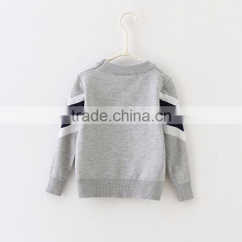 Children Latest Color Patchwork Baby Boy Sweater Designs