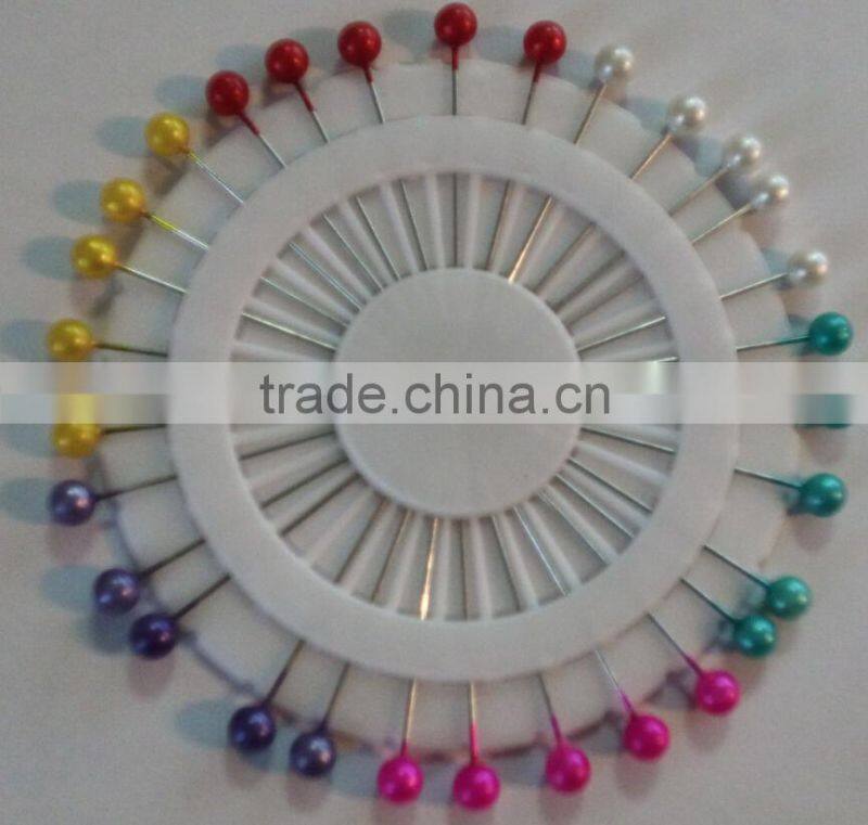 Dressmaking Sewing Straight Pins Round Head Color Pearl Corsage