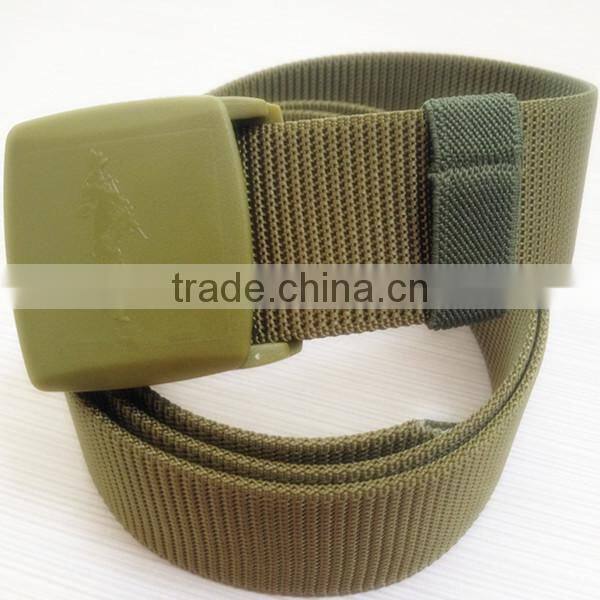 4CM width military webbing belt with plastic buckle
