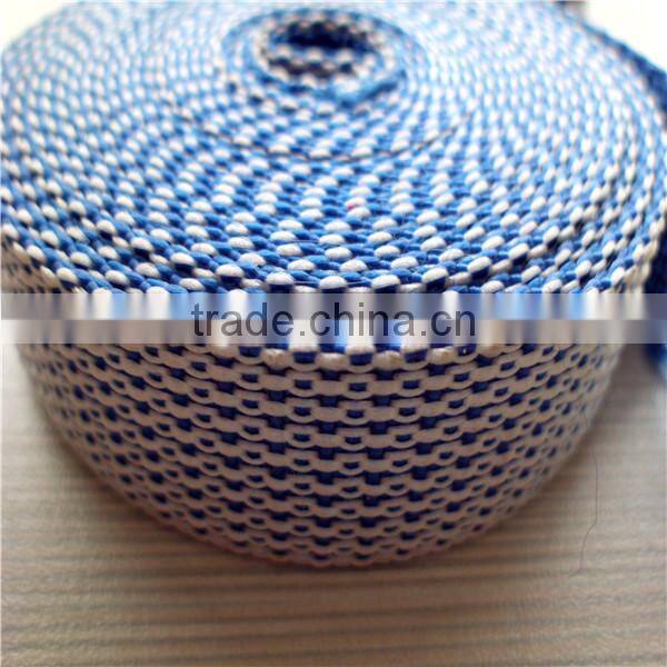 Custom polypropylene webbing for apparel and bag accessory