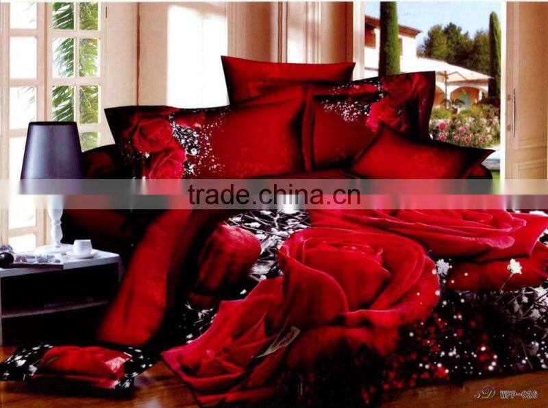 3D Red Rose Bedding Set 3d comforter set