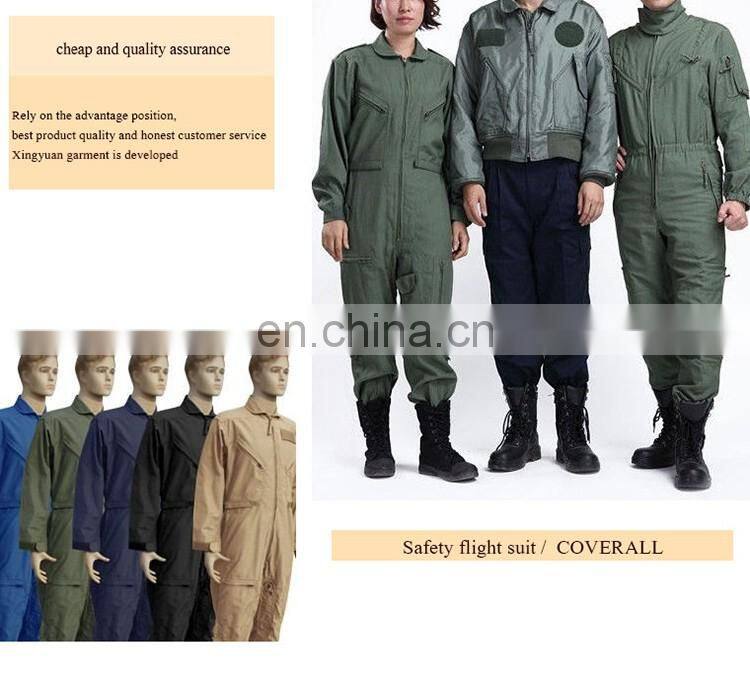 safety Aramid pilot uniform with flame retardant coverall for flight