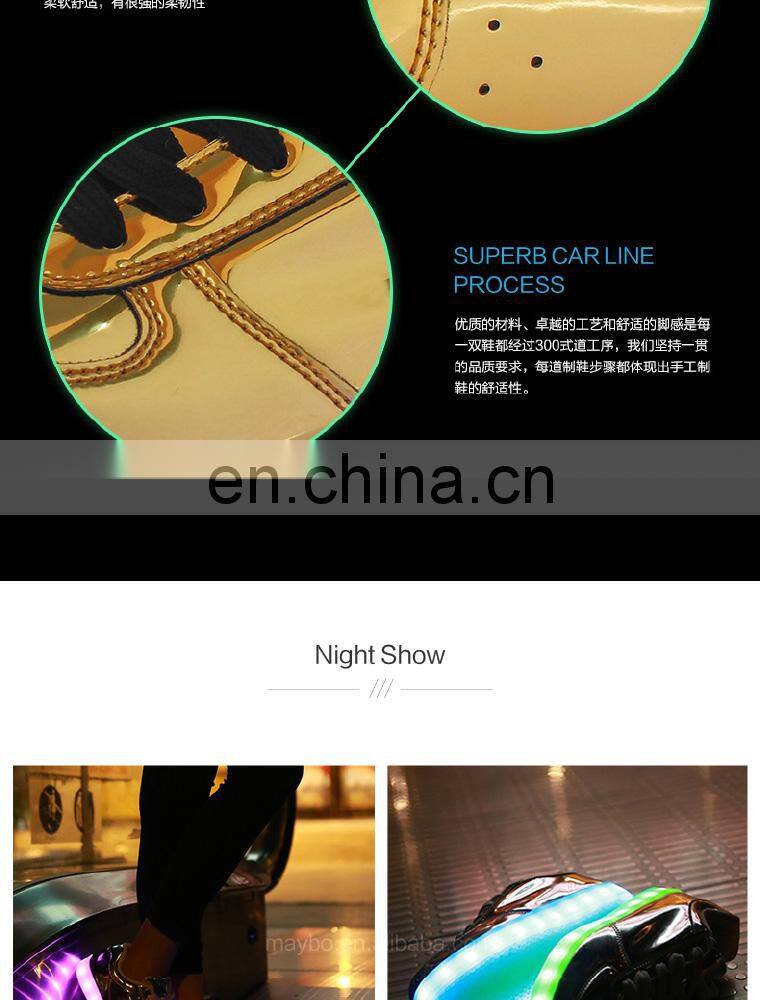 Melbourne shuffle ghost step dance Pink Micro PU leather luminous LED shoes sneakers men women footwear