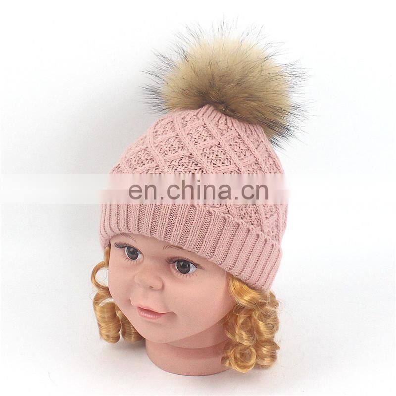 High Quality Pom Pom Cheap Custom Winter Hat Funny Baby Crochet Beanie