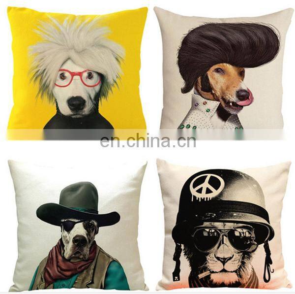 Top selling sofa cushion cover replacement fashion home decorative throw cute kiwi bird plain natural linen cushion cover