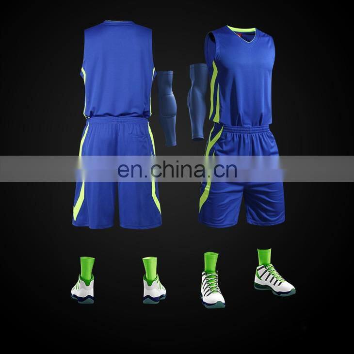 2016 wholesale blank best basketball jersey design blue color