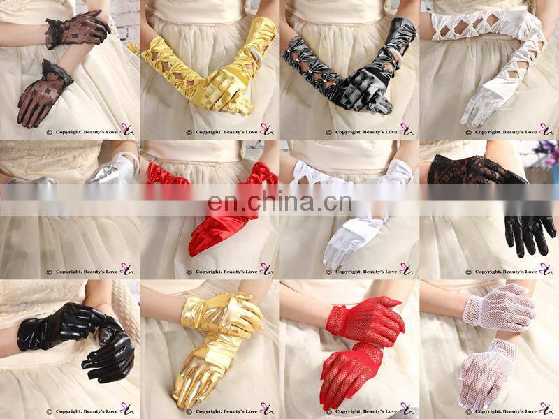 Beautyslove Cheap elbow length party gloves ladies gloves satin long gloves