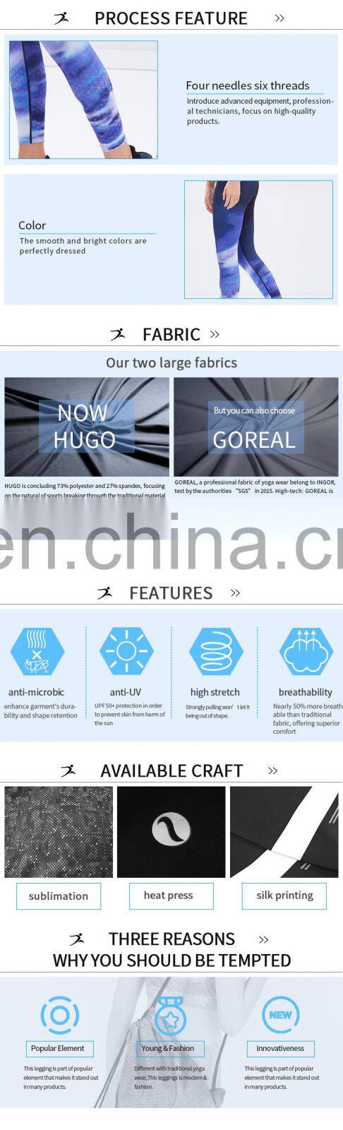 push up fitness custom printed tights sublimation leggings sexy girls