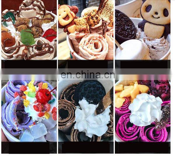 Hot sale fried ice cream machine/instant ice cream rolls machine single square pan