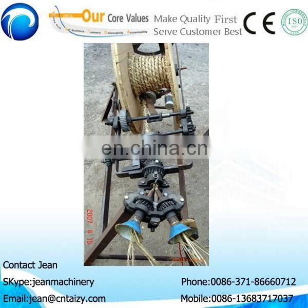 Simple Rice Straw Rope Making Machine | Hay Straw Knitting Machine | Reed Straw Rope Spinning Machine