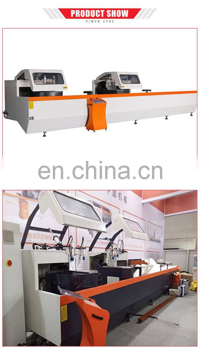 complete 5-axis control digital PLC CNC Double Mitre Saw for aluminum prolfiles