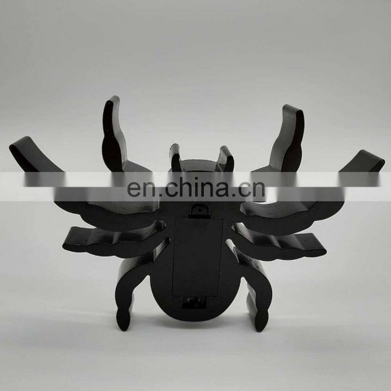 Custom Battery Operated Spider Shaped Table/Wall Lamp Night Light Marquee Lights For Halloween Decoration