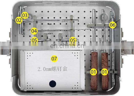 High Quality Medical Veterinary Bone 2.0mm Locking Plate Instrument Kit Orthopedic Surgery Instrument Set