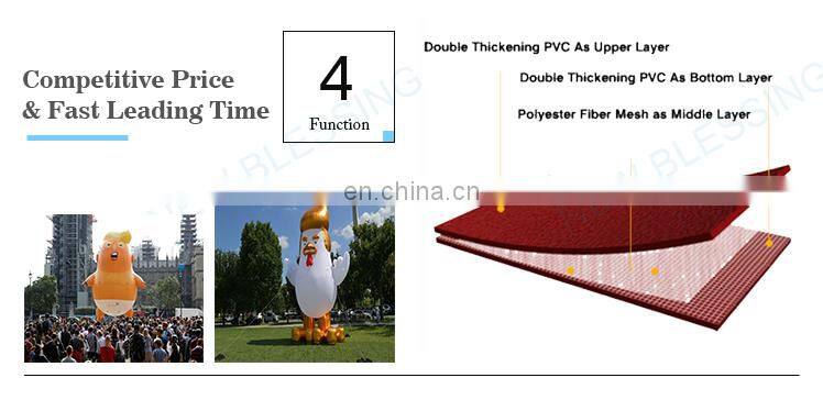 High-quality PVC/ Oxford cloth big finflatable nappy-wearing Donald Trump baby ballon set for protest NB006-4