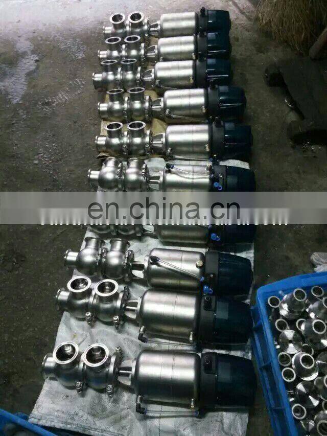 Compatible new design sanitary automatic control 3 way reversing valve for fluid change over