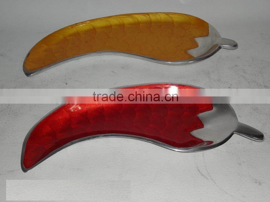 Aluminum Decorative Dry Fruit Bowl, Enamel Nut Serving Aluminum Bowl