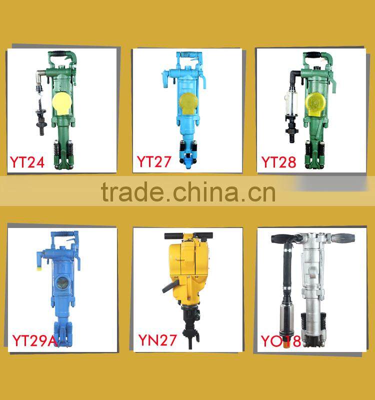Y6 hand held penumatic rock drill mining machine