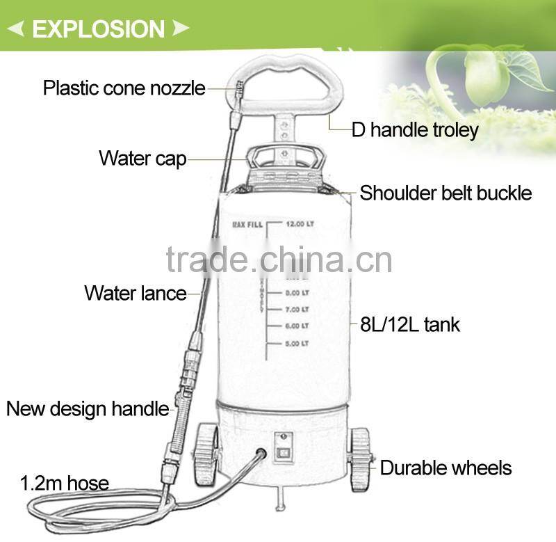 (1029) 2Gal no pump battery operated garden water household battery weed sprayer