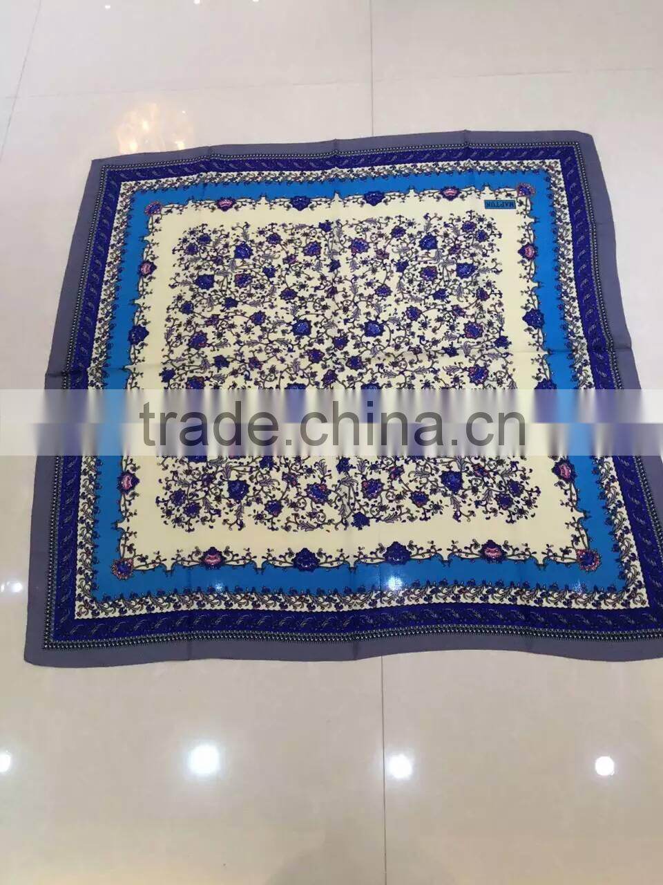 latest design fashion muslim square silk hijab 110*110cm (Very beautiful,not slide)