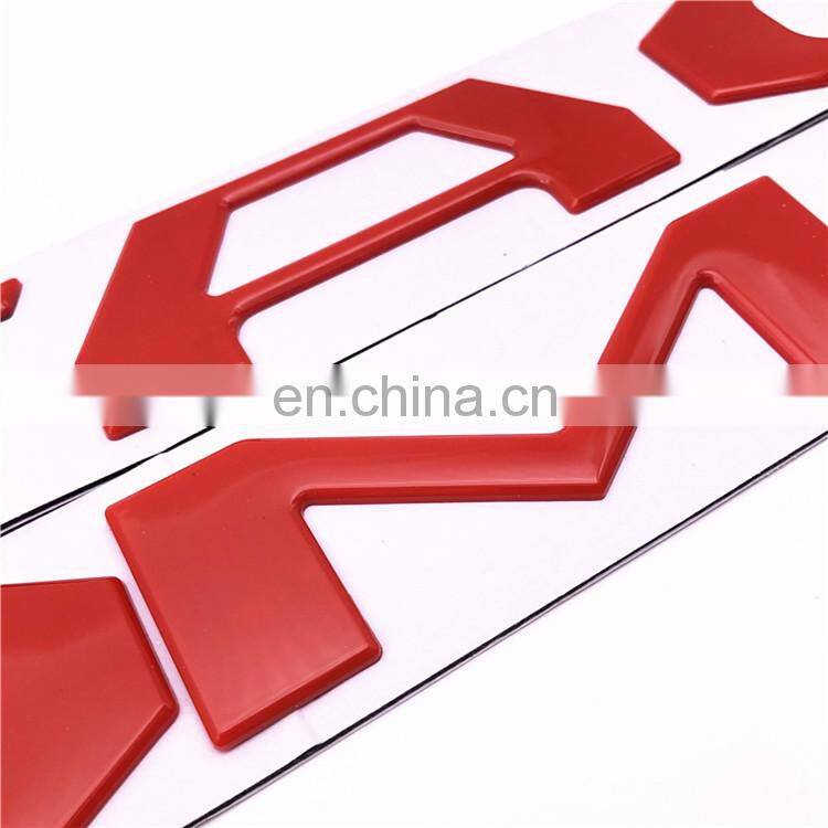 Car Tailgate Raised Letters Name Plate Inserts Custom Rear Trunk Badge Emblem Sticker Decal
