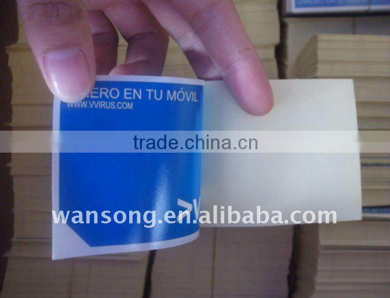 Customized size and design roll self-adhesive PVC label