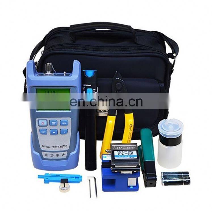 Ftth Fiber Optic Tool Kit With power meter visual fault locator Fiber Cleaver Miller Cramper And FTTH Stripper