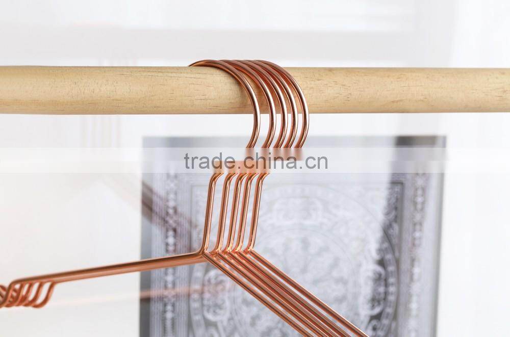 heavy duty red copper metal hanger and pants hanger