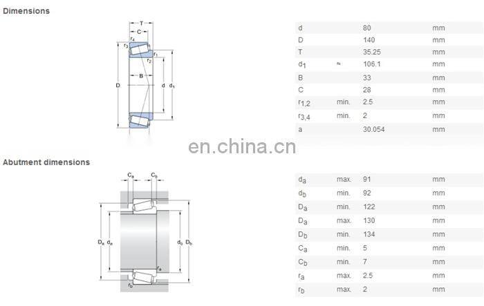 NTN Single Row Tapered Roller Bearing 32216