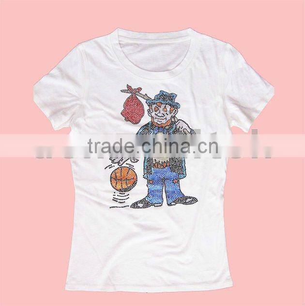 Hot sale! rhinestone T-shirt design