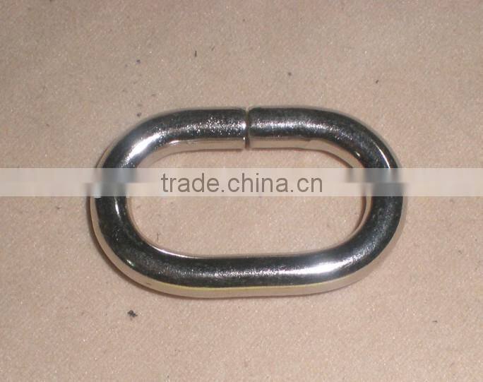 DIY accessories silver oval D ring belt buckles for bags