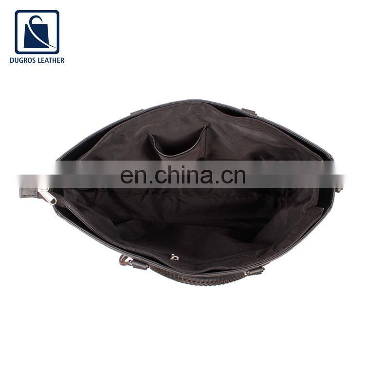 Exporting Finest Quality Shiny Silver Fittings Zipper Closure Type Cotton Lining Material Genuine Leather Women Handbag
