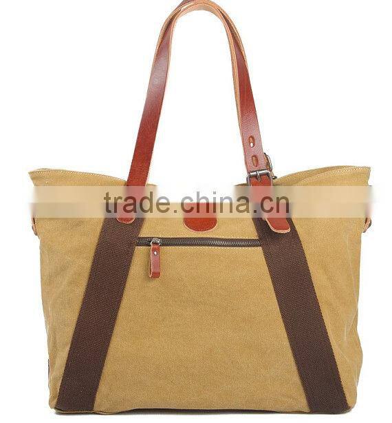 Canvas With Leather Mens/women Briefcase