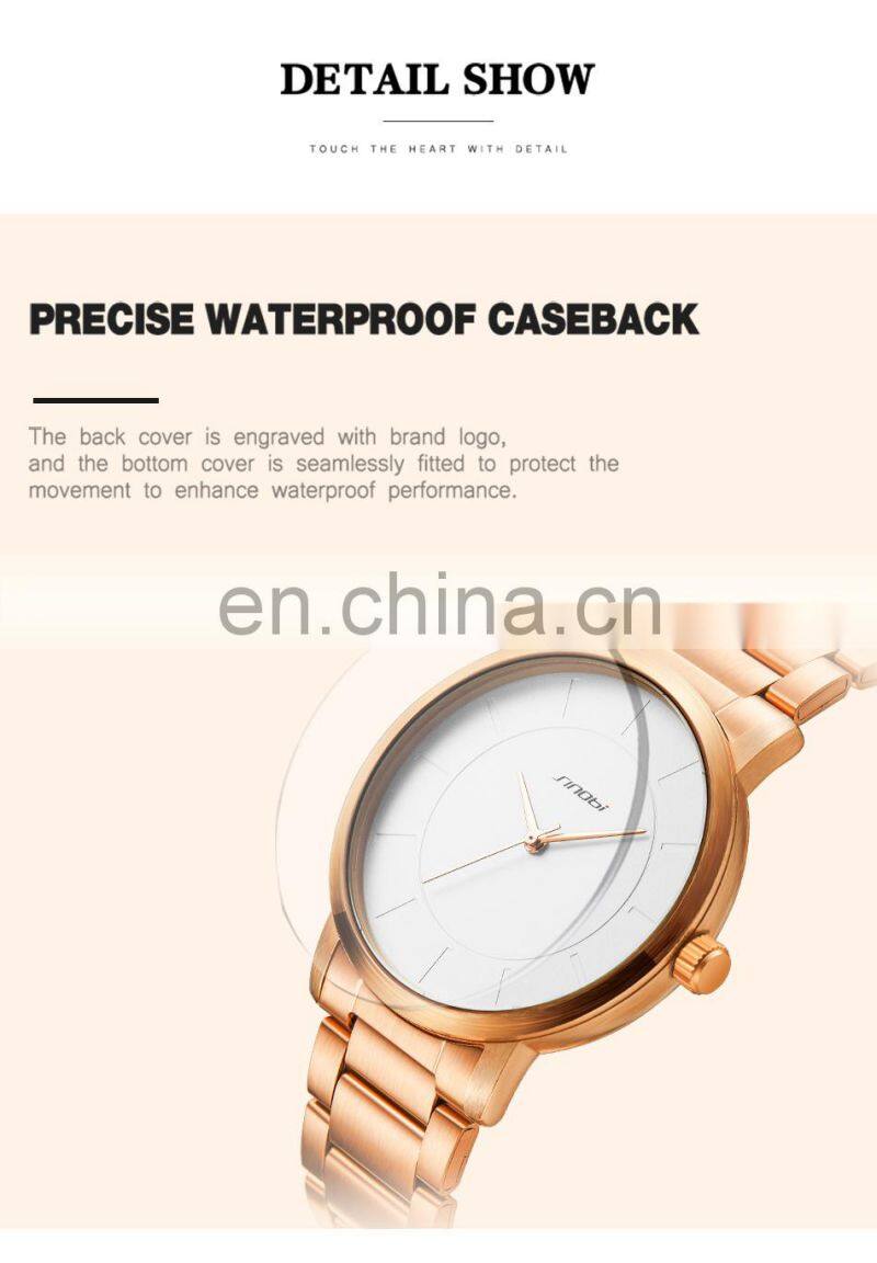 SINOBI Couple Watches S9822 Customize Watch Logo Minimalism Stylish Lovers Pair Wristwatch Gift Watches
