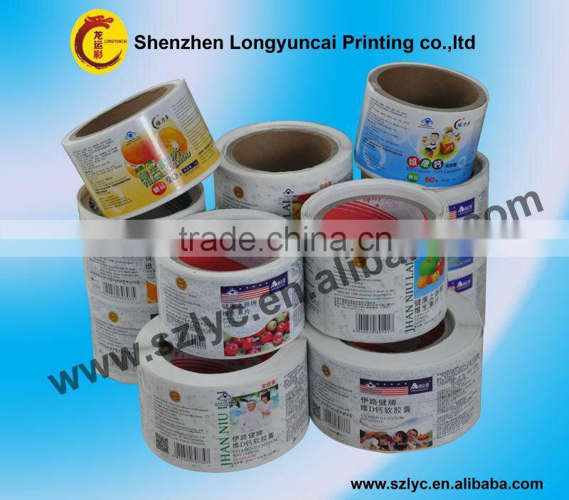 professional printing factory OEM food packing sticker with cheap price