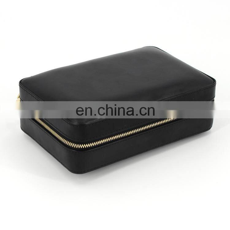 wholesale modern small portable travel solid wood cigar box bag cedar wooden cigar humidor