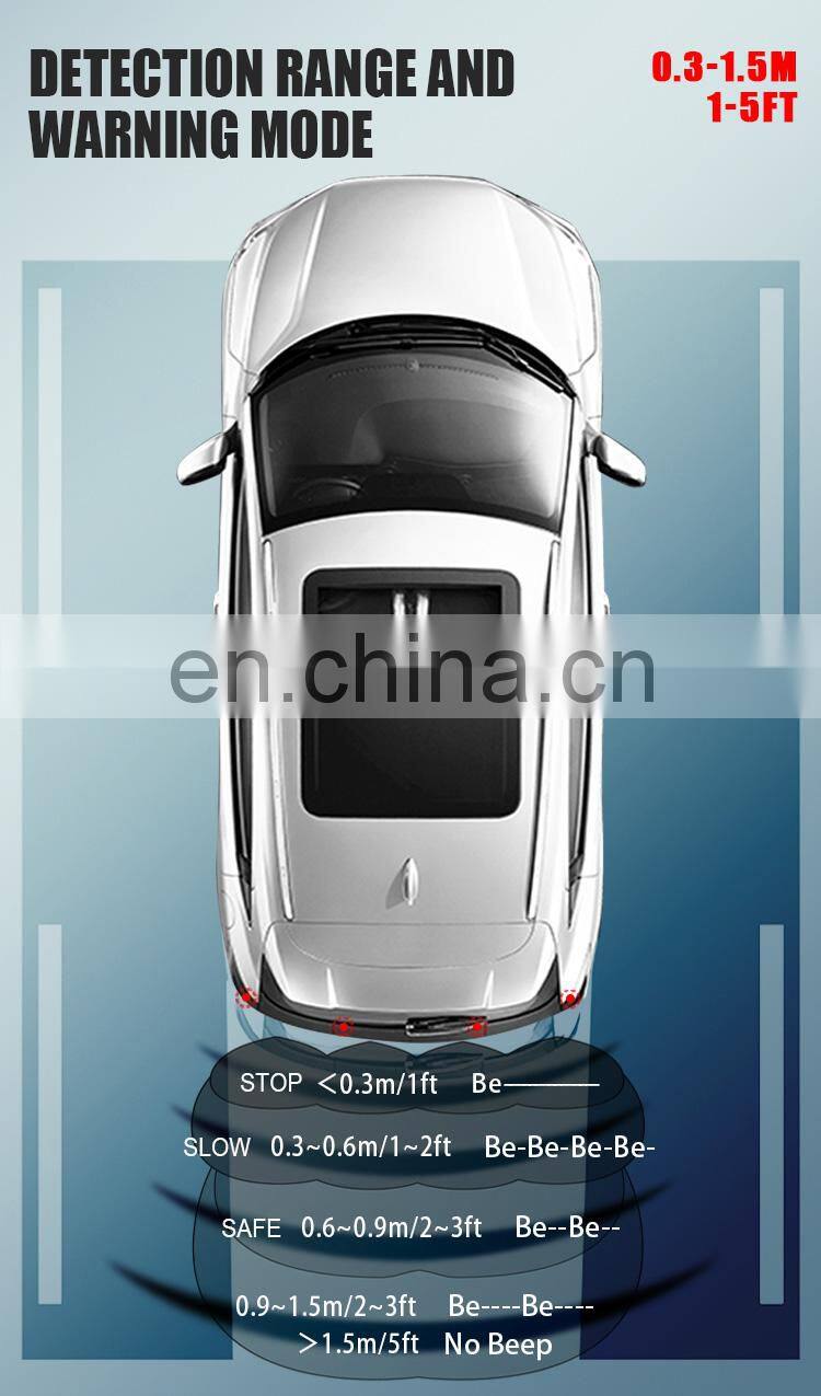 led display rear parking assist sensor reverse backup radar system Car Reversing Aid