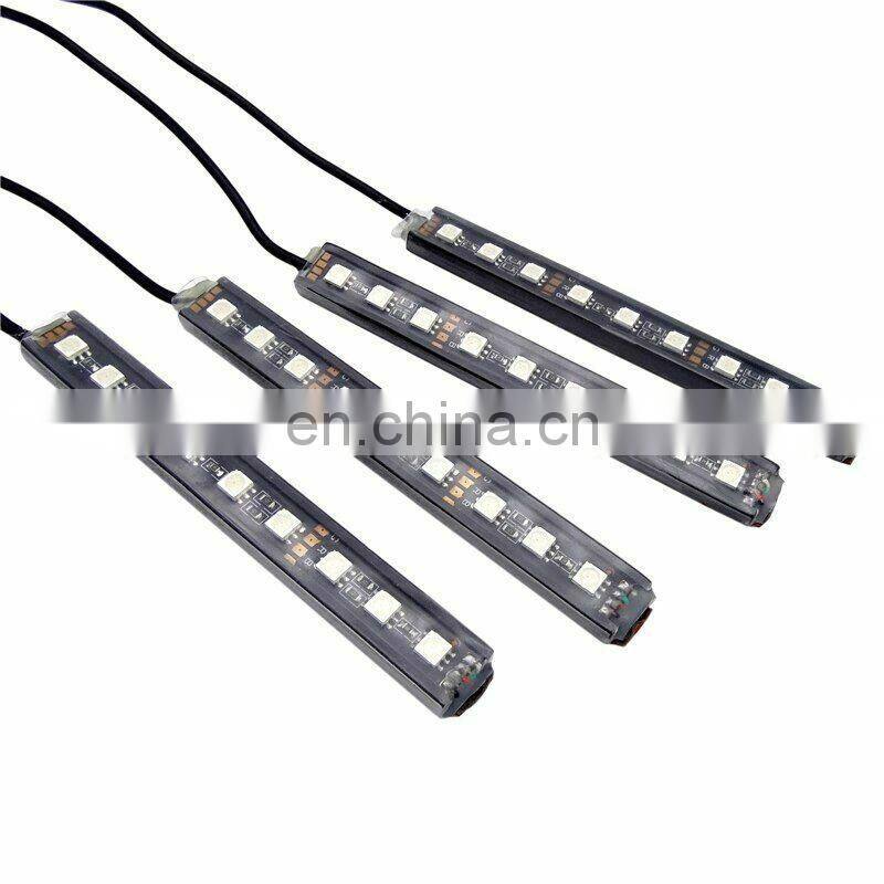 RGB LED car light strip, LED atmosphere lamps, 12V remote control car interior light