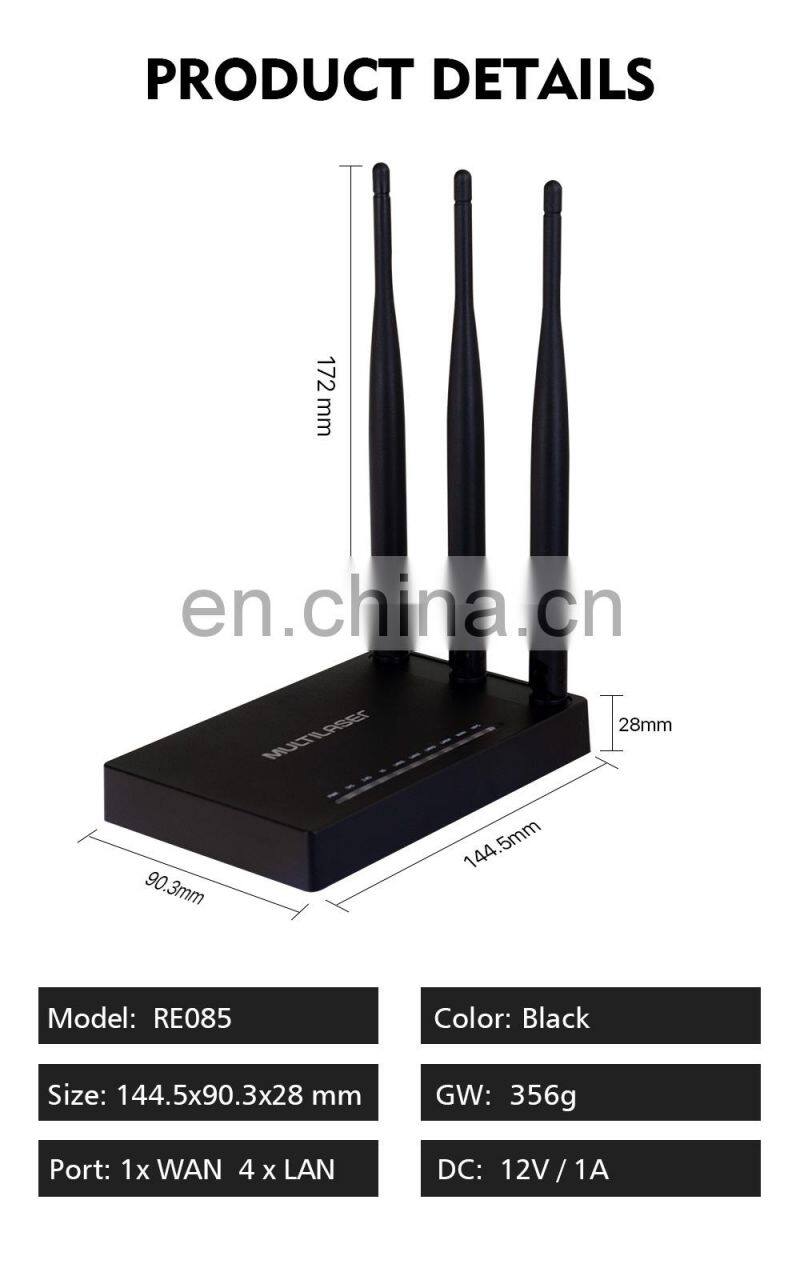 ALLINGE SDS1583 4G Industrial CPE Wireless Wifi Router Home Indoor Modem Long Range 3pcs External Antennas 1WAN/4LAN Port