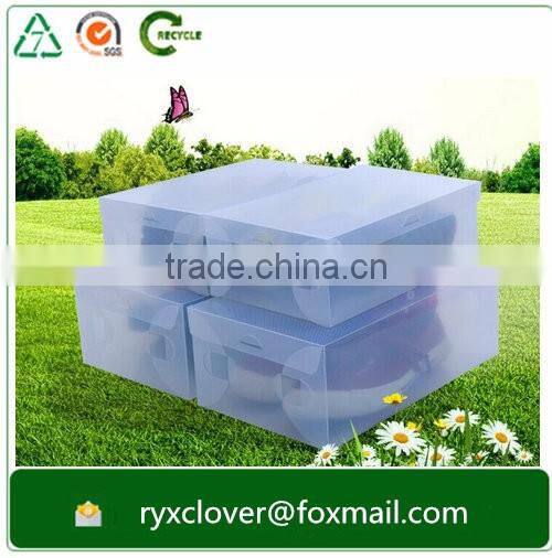 Customized made shoe packaging boxes with clear PVC/PP plastic